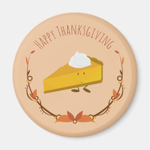Happy Thanksgiving Pie Slice Magneet
