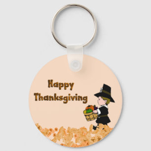 Happy Thanksgiving Pilgrim Sleutelhanger