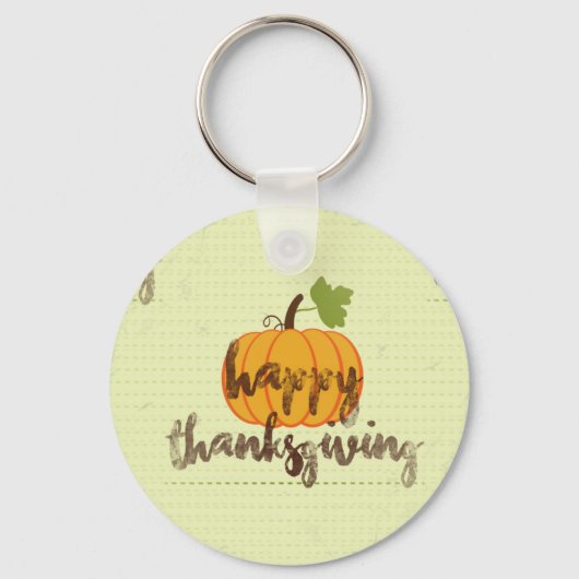 Happy Thanksgiving pomkin Sleutelhanger (Voorkant)