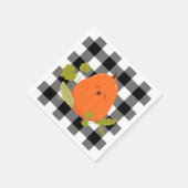 Happy Thanksgiving-pompoen op poten Servet (Hoek)