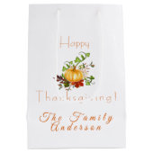 Happy thanksgiving pompoen waterverf medium cadeauzakje (Achterkant)