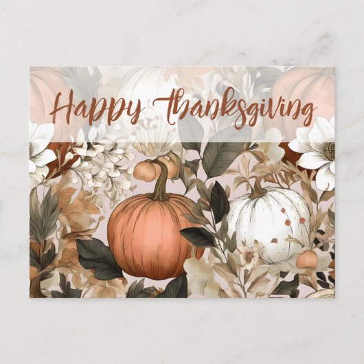 Happy Thanksgiving-pompoenen Briefkaart (Voorkant)