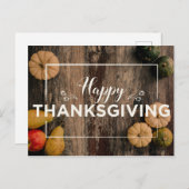 Happy Thanksgiving-pompoenen Briefkaart (Voorkant / Achterkant)