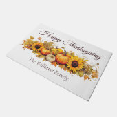 Happy Thanksgiving  Pompoenen Custom Herfst Deurmat (Schuin)