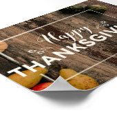 Happy Thanksgiving-pompoenen Poster (Hoek)