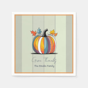 Happy Thanksgiving pompoenpapier Servet