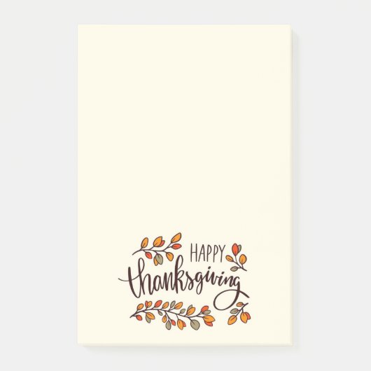 Happy Thanksgiving Post-it® Notes (Voorkant)