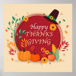 Happy Thanksgiving Poster