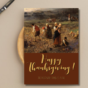 Happy Thanksgiving Potato Harvest Kaart L. Knaus