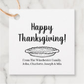 Happy Thanksgiving pumpkin-aangepaste tekst schatt Bedankjes Labels (Voorkant)