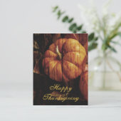Happy Thanksgiving Pumpkin Briefkaart (Staand voorkant)