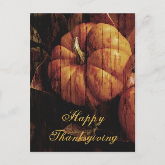 Happy Thanksgiving Pumpkin Briefkaart (Voorkant)