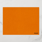 Happy Thanksgiving pumpkin-elegant script aangepas Folie Feestdagen Briefkaart (Achterkant)