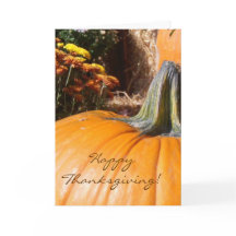 Happy Thanksgiving Pumpkin Kaart met gedicht