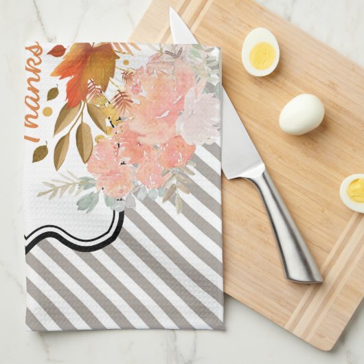 Happy Thanksgiving Pumpkin Kitchen Towel Theedoek (Quarter Fold)