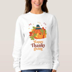 Happy Thanksgiving Pumpkin met Petten en vertrekke Trui