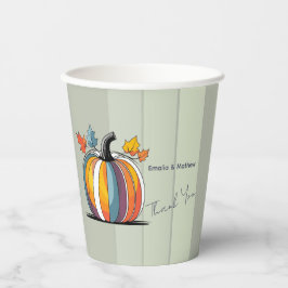 Happy Thanksgiving Pumpkin Papieren Bekers