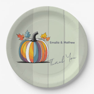 Happy Thanksgiving Pumpkin Papieren Bordje