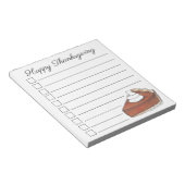 Happy Thanksgiving Pumpkin Pie Slice Checklist Notitieblok (Schuin)