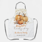 Happy Thanksgiving Pumpkin Schort (Voorkant)