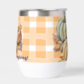 Happy Thanksgiving Pumpkins & Autumn Leaves (Gauche)