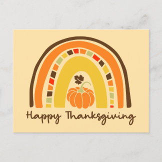Happy Thanksgiving Rainbow Briefkaart