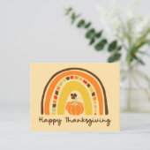 Happy Thanksgiving Rainbow Briefkaart (Staand voorkant)