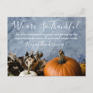 Happy Thanksgiving Real Estate Agent Business Feestdagenkaart