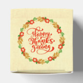 Happy Thanksgiving Red Gold Wreath Bedankdoosjes (Bovenkant)