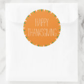 Happy Thanksgiving Ronde Sticker (Tas)