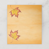 Happy Thanksgiving Rustic Herfst Leaf Tafel Zitpla (Buitenkant ongevouwen)