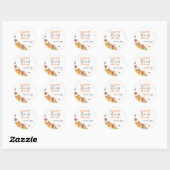 Happy Thanksgiving, rustieke Herfst pompoenen Ronde Sticker (Vel)