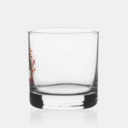 Happy Thanksgiving Schattigee aangepaste herfstbla Whisky Glas (Links)