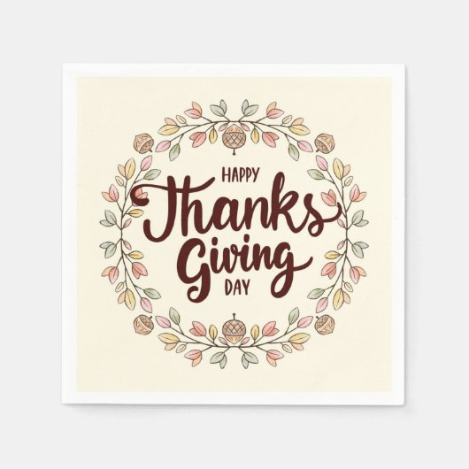 Happy Thanksgiving Servet (Voorkant)