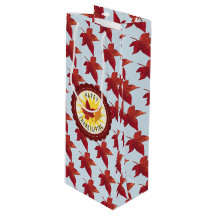 Happy Thanksgiving Sky en Fall Leaves