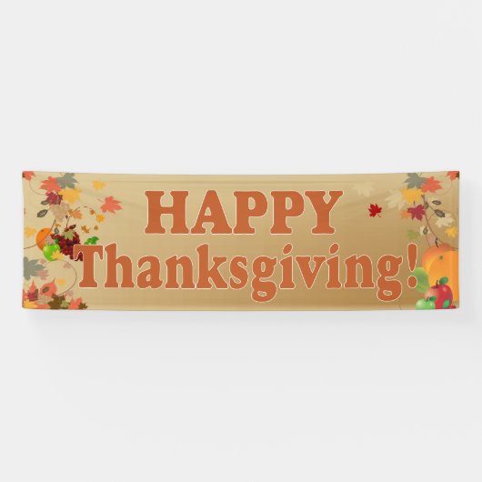 Happy Thanksgiving Spandoek (Horizontaal)