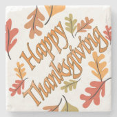 Happy Thanksgiving Stenen Onderzetter (Voorkant)