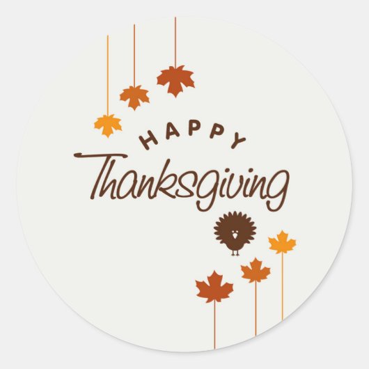 Happy Thanksgiving Sticker (Voorkant)