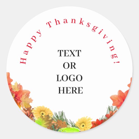 Happy Thanksgiving Sticker (Voorkant)