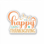 Happy Thanksgiving Sticker (Voorkant)