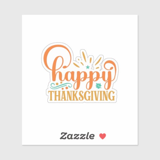 Happy Thanksgiving Sticker (Vel)