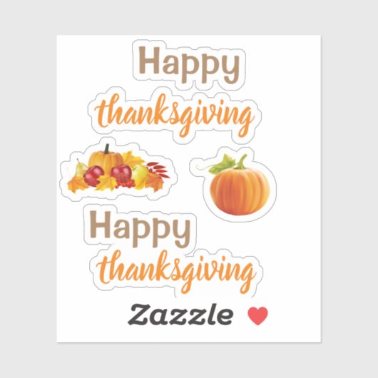 Happy thanksgiving Stickers (Vel)