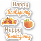 Happy thanksgiving Stickers (Devant)