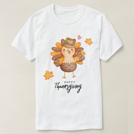 Happy Thanksgiving T-Shirt (Design voorkant)