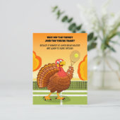 Happy Thanksgiving Tennis Turkey Riddle Briefkaart (Staand voorkant)