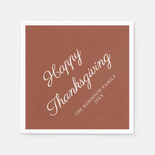 Happy Thanksgiving Terracotta Servet