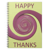 Happy Thanksgiving Text Art Design. Notitieboek (Voorkant)