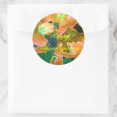 "Happy Thanksgiving" ticker Ronde Sticker (Tas)
