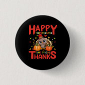 Happy Thanksgiving tijd om bedankt Button te geven (Voorkant)