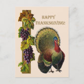  Happy Thanksgiving Turkey and Grapes, ZSSG Feestdagenkaart (Voorkant)